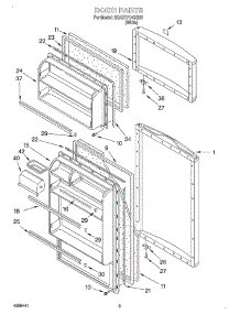 02 - Door parts for Whirlpool Refrigerator 3XART714GG00 from AppliancePartsPros.com