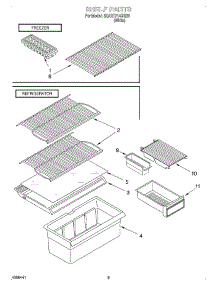 05 - Shelf, Optional parts for Whirlpool Refrigerator 3XART714GG00 from AppliancePartsPros.com