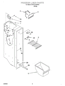 03 - Freezer Liner parts for Whirlpool Refrigerator 3XART710GW02 from AppliancePartsPros.com