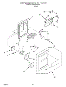 07 - Dispenser Front parts for Whirlpool Refrigerator 3XART710GW02 from AppliancePartsPros.com