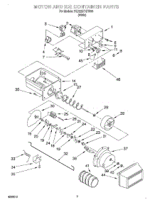 06 - Motor And Ice Container parts for Whirlpool Refrigerator 7GD22DFXFW00 from AppliancePartsPros.com