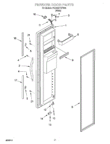 08 - Freezer Door parts for Whirlpool Refrigerator 7GD22DFXFW00 from AppliancePartsPros.com