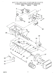06 - Motor And Ice Container parts for Whirlpool Refrigerator ED22RFXFW03 from AppliancePartsPros.com