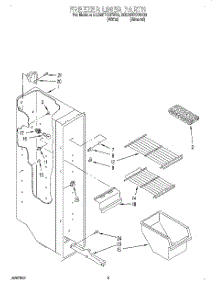 03 - Freezer Liner parts for Whirlpool Refrigerator 8ED20TKXFW00 from AppliancePartsPros.com