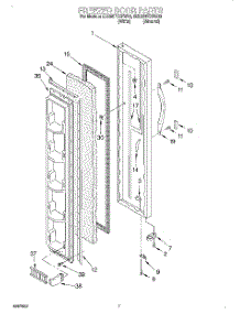 05 - Freezer Door parts for Whirlpool Refrigerator 8ED20TKXFW00 from AppliancePartsPros.com