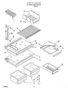 05 - Shelf, Optional parts for Whirlpool Refrigerator 3XART716GG00 from AppliancePartsPros.com