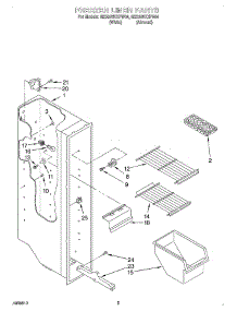 03 - Freezer Liner parts for Whirlpool Refrigerator 8ED20TKXFW04 from AppliancePartsPros.com