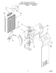 04 - Air Flow parts for Whirlpool Refrigerator 8ED20TKXFW04 from AppliancePartsPros.com