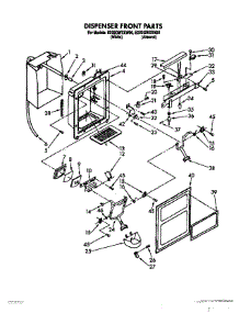 09 - Dispenser Front parts for Whirlpool Refrigerator ED22GWXXN00 from AppliancePartsPros.com