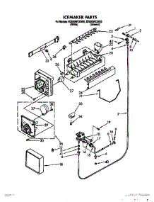 13 - Icemaker, Lit / Optional parts for Whirlpool Refrigerator ED22GWXXN00 from AppliancePartsPros.com