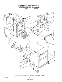 09 - Dispenser Front parts for Whirlpool Refrigerator ED22GWXWW00 from AppliancePartsPros.com