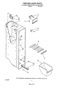 05 - Freezer Liner parts for Whirlpool Refrigerator ED22GWXWW10 from AppliancePartsPros.com