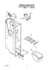 05 - Freezer Liner parts for Whirlpool Refrigerator ED22GWXXN01 from AppliancePartsPros.com