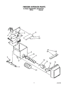 06 - Freezer Interior parts for Whirlpool Refrigerator ED22GWXXN01 from AppliancePartsPros.com