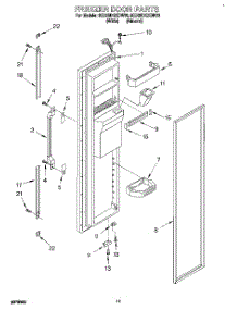 07 - Freezer Door parts for Whirlpool Refrigerator 3ED25DQXDW00 from AppliancePartsPros.com