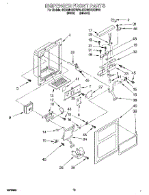 08 - Dispenser Front parts for Whirlpool Refrigerator 3ED25DQXDW00 from AppliancePartsPros.com