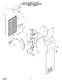 10 - Air Flow parts for Whirlpool Refrigerator 3ED25DQXDW00 from AppliancePartsPros.com