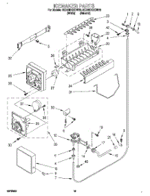 12 - Icemaker, Lit / Optional parts for Whirlpool Refrigerator 3ED25DQXDW00 from AppliancePartsPros.com