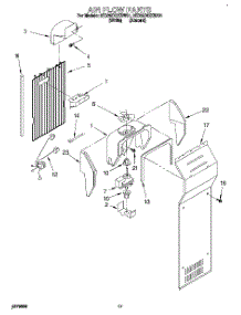 10 - Air Flow parts for Whirlpool Refrigerator 3ED25DQXBW01 from AppliancePartsPros.com