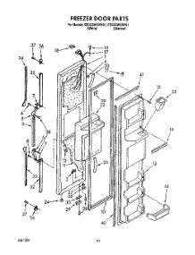 08 - Freezer Door parts for Whirlpool Refrigerator ED22GWXXW01 from AppliancePartsPros.com
