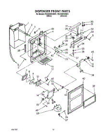 09 - Dispenser Front parts for Whirlpool Refrigerator ED22GWXXW01 from AppliancePartsPros.com