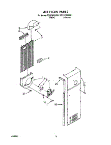 11 - Air Flow parts for Whirlpool Refrigerator ED22GWXXW01 from AppliancePartsPros.com