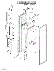 07 - Freezer Door parts for Whirlpool Refrigerator 3ED25DQXBW00 from AppliancePartsPros.com