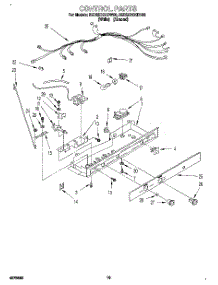 12 - Control, Lit / Optional parts for Whirlpool Refrigerator 3ED22DQXDW00 from AppliancePartsPros.com
