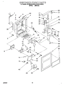 08 - Dispenser Front parts for Whirlpool Refrigerator 3ED22DQXBW03 from AppliancePartsPros.com
