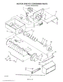 06 - Motor And Ice Container parts for Whirlpool Refrigerator 3ED25DQXVW00 from AppliancePartsPros.com