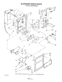 09 - Dispenser Front parts for Whirlpool Refrigerator 3ED25DQXVW00 from AppliancePartsPros.com