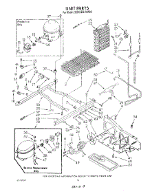 11 - Unit parts for Whirlpool Refrigerator 3ED25DQXVW00 from AppliancePartsPros.com