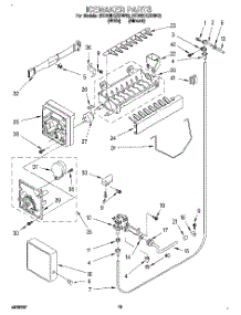 12 - Icemaker, Lit / Optional parts for Whirlpool Refrigerator 3ED22DQXBW03 from AppliancePartsPros.com