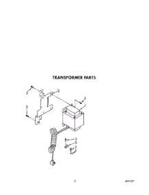 03 - Transformer parts for Whirlpool Refrigerator 3ED22RQXXW00 from AppliancePartsPros.com