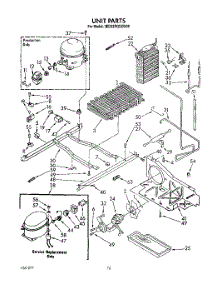11 - Unit parts for Whirlpool Refrigerator 3ED22RQXXW00 from AppliancePartsPros.com