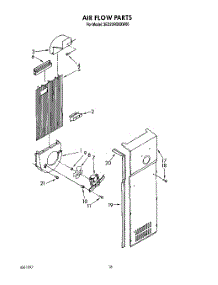 12 - Airflow parts for Whirlpool Refrigerator 3ED22RQXXW00 from AppliancePartsPros.com