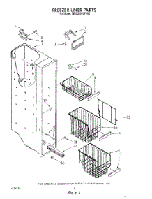 05 - Freezer Liner parts for Whirlpool Refrigerator 3ED22DWXTW00 from AppliancePartsPros.com