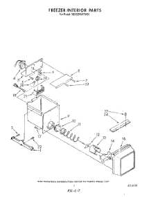 06 - Freezer Interior parts for Whirlpool Refrigerator 3ED22DWXTW00 from AppliancePartsPros.com