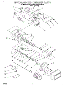 06 - Motor And Ice Container parts for Whirlpool Refrigerator 3ED22DQXDN00 from AppliancePartsPros.com