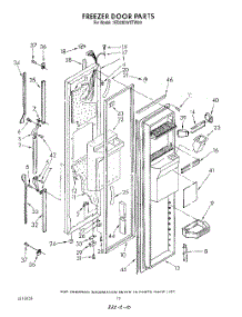 08 - Freezer Door parts for Whirlpool Refrigerator 3ED22DWXTW00 from AppliancePartsPros.com