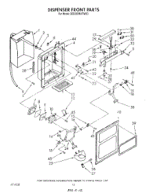 09 - Dispenser Front parts for Whirlpool Refrigerator 3ED22DWXTW00 from AppliancePartsPros.com