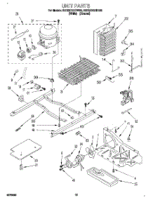 10 - Unit Parts parts for Whirlpool Refrigerator 3ED22DQXDN00 from AppliancePartsPros.com