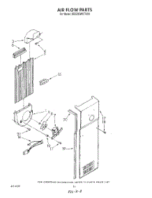 12 - Air Flow parts for Whirlpool Refrigerator 3ED22DWXTW00 from AppliancePartsPros.com