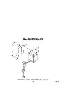 10 - Transformer parts for Whirlpool Refrigerator 3ED22DWXTW01 from AppliancePartsPros.com