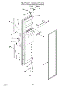 07 - Freezer Door parts for Whirlpool Refrigerator 2VGD29DQFW00 from AppliancePartsPros.com