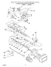 05 - Motor And Ice Container parts for Whirlpool Refrigerator 2VGD27DQFN00 from AppliancePartsPros.com