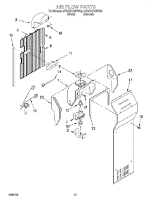 10 - Air Flow parts for Whirlpool Refrigerator 2VGD27DQFN00 from AppliancePartsPros.com
