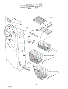 04 - Freezer Liner parts for Whirlpool Refrigerator 2VGD29DQFB00 from AppliancePartsPros.com