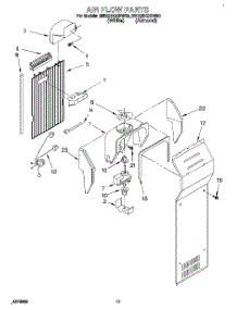 10 - Air Flow parts for Whirlpool Refrigerator 3ED22DQXBN00 from AppliancePartsPros.com