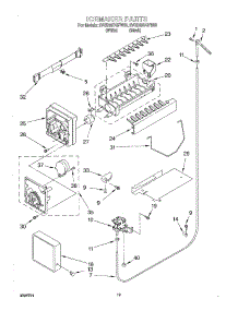 12 - Icemaker, Optional parts for Whirlpool Refrigerator 2VGD29DQFB00 from AppliancePartsPros.com